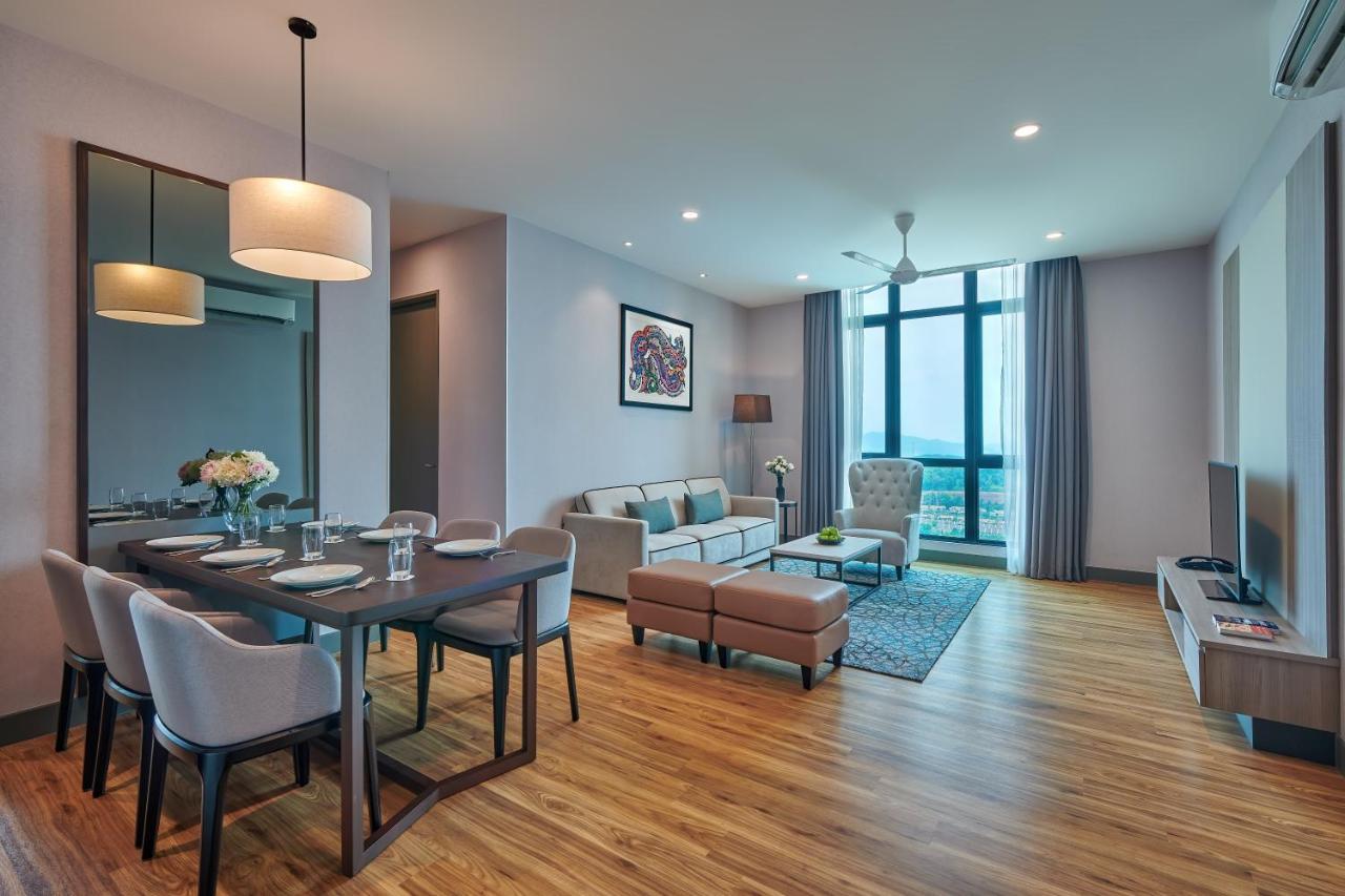 Mercure Living Putrajaya Exteriér fotografie A typical living room of a serviced apartment in Kuala Lumpur, Malaysia.
